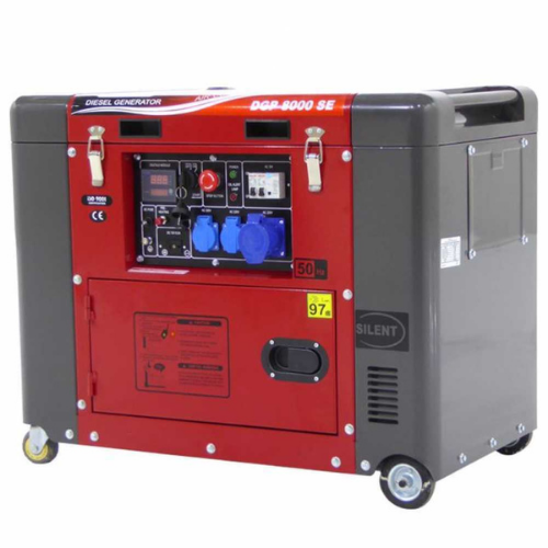 GeoTech-Groupe électrogène 5,5 kW monophasé diesel GeoTech Pro DGP8000SE insonorisé-Neuf