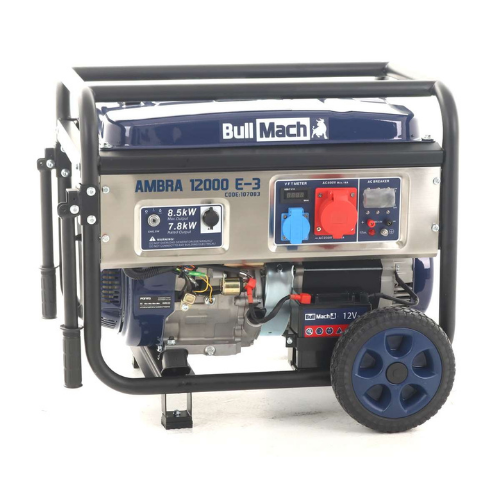 BullMach-Groupe électrogène 7,8 Kw triphasé BullMach AMBRA 12000 E-3 – Boîtier ATS inclus-Neuf