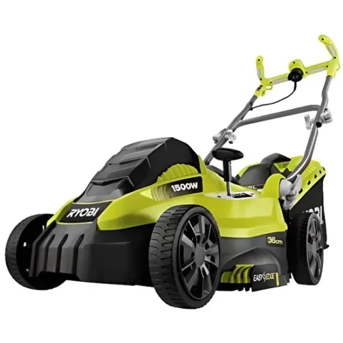 Tondeuse électrique 1500W 36cm de coupe RYOBI RLM15E36H – 5 réglages de hauteur de coupe + Mulching